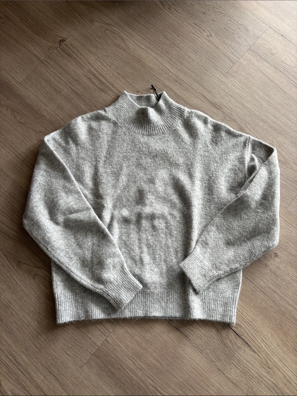 H&M Heather Gray Mock Neck Sweater